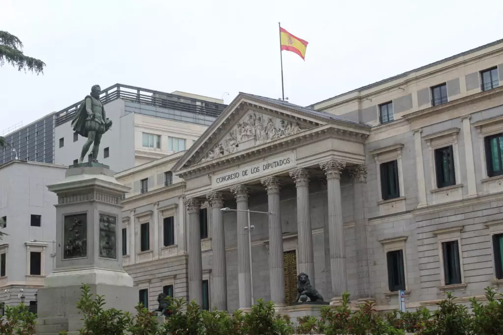 Das spanische Parlament in Madrid. Zwischen der Zentralregierung und Katalonien herrscht Konflikt.